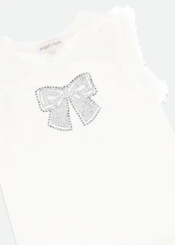 Houston Crystal Bow Top Snowdrop -Angels-Face Shop Houston Top Snowdrop Detail