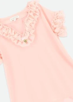 Irena Sparkle Kaftan Pale Pink -Angels-Face Shop Irena Kaftan Pink Detail