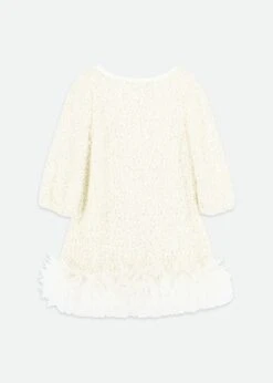 Jeanette Boucle Sequin Dress Snowdrop -Angels-Face Shop Jeanette Dress Snowdrop Back