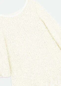 Jeanette Boucle Sequin Dress Snowdrop -Angels-Face Shop Jeanette Dress Snowdrop Detail