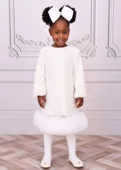 Jeanette Boucle Sequin Dress Snowdrop -Angels-Face Shop Jeanette Dress Snowdrop Lifestyle c362700d 59e2 4576 91fc 911ec9369aef