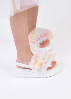 Juliet Slider With Strap Rainbow -Angels-Face Shop Juliet Toddler Sliders Rainbow Lifestyle