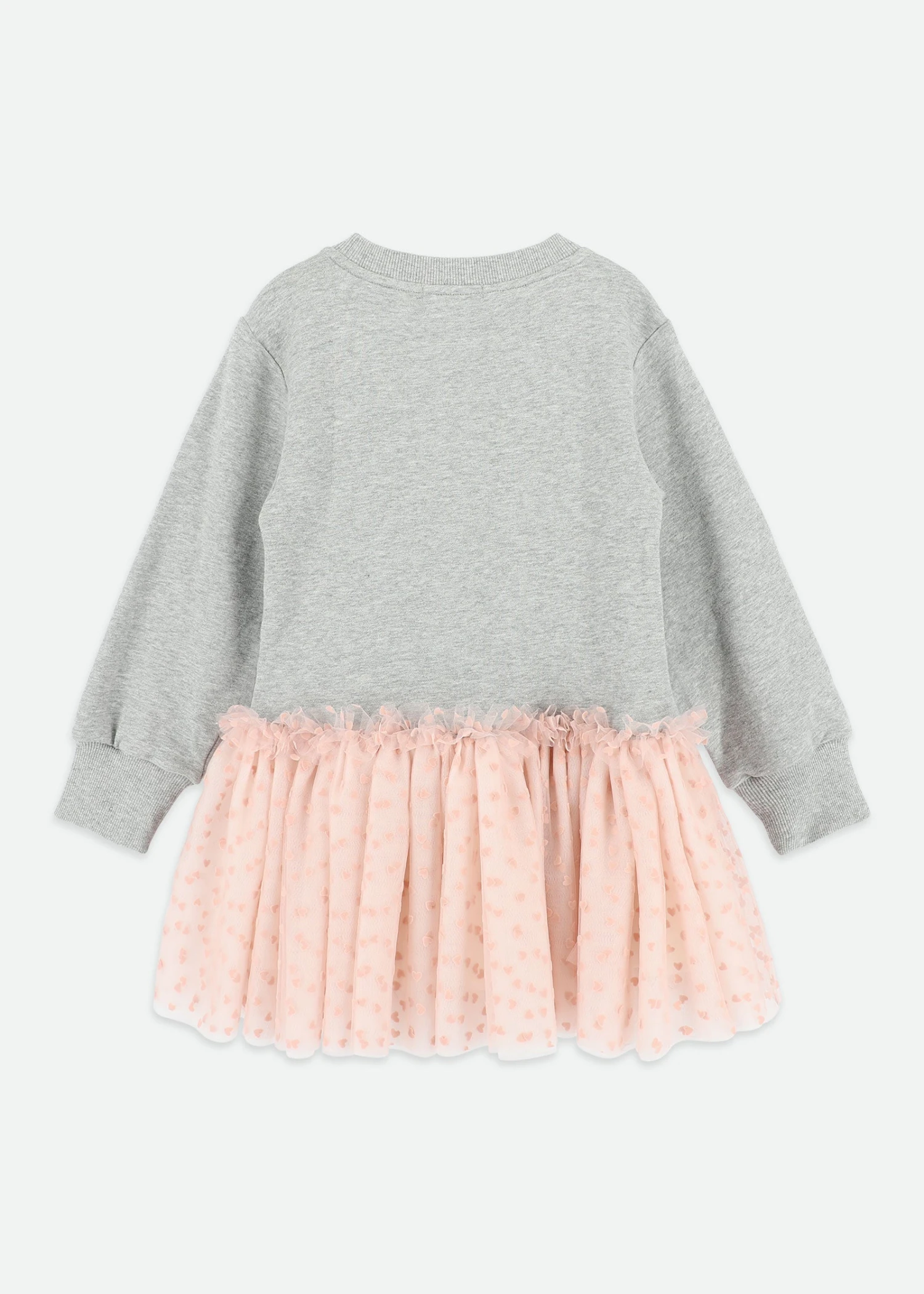 Juniper Sweat Dress With Heart Tulle Bow Grey 5 Juniper Sweat Dress With Heart Tulle Bow Grey - Image 5