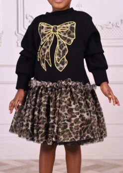 Juniper Sweat Dress With Bow Black -Angels-Face Shop Juniper Dress Black Lifestyle 1