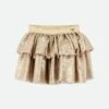 Kazzie Metallic Puff Skirt Gold