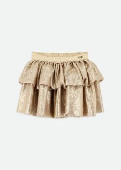 Kazzie Metallic Puff Skirt Gold