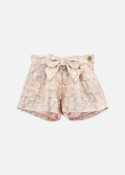 Laetitia Paisley Shorts With Bow Grey