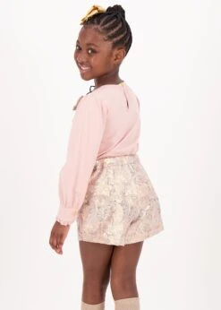 Laetitia Paisley Shorts With Bow Grey -Angels-Face Shop Laetitia.bow Shorts Grey Lifestyle 2
