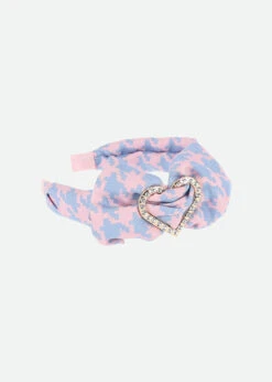 Lana Houndstooth Headband Blue