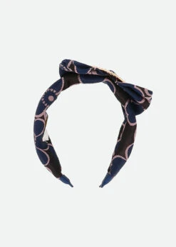 Lana Flower Headband Navy -Angels-Face Shop Lana Headband Navy Flower Front