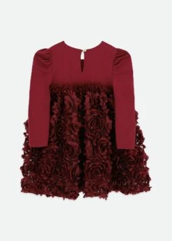 Lively 3D Roses Dress Burgundy 7 Lively 3D Roses Dress Burgundy -Angels-Face Shop Lively Dress Burgundy Back be366316 dbd2 4e01 b173 759fb349d47a