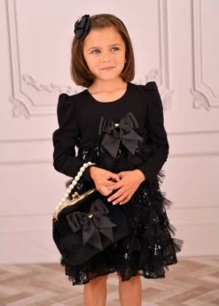 Lively Sequin Tulle Dress Black -Angels-Face Shop Lively Dress Black Lifestyle 1