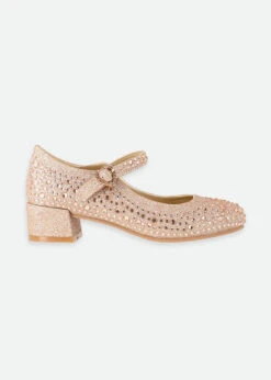 Lizzie Crystal Heels Rose Gold -Angels-Face Shop Lizzie Heel Gold Side