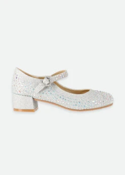 Lizzie Crystal Heels Silver -Angels-Face Shop Lizzie Heel Silver Side