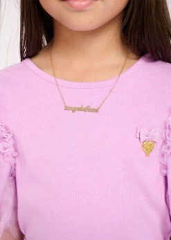 Logo Necklace Gold -Angels-Face Shop Logo Necklace Gold Lifestyle 1