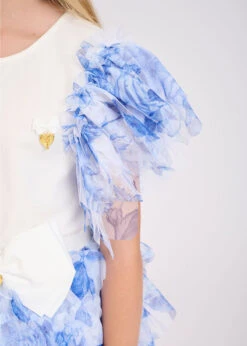 Loretta Blue Flower Top Snowdrop -Angels-Face Shop Loretta Top Blue Flower Lifestyle 1