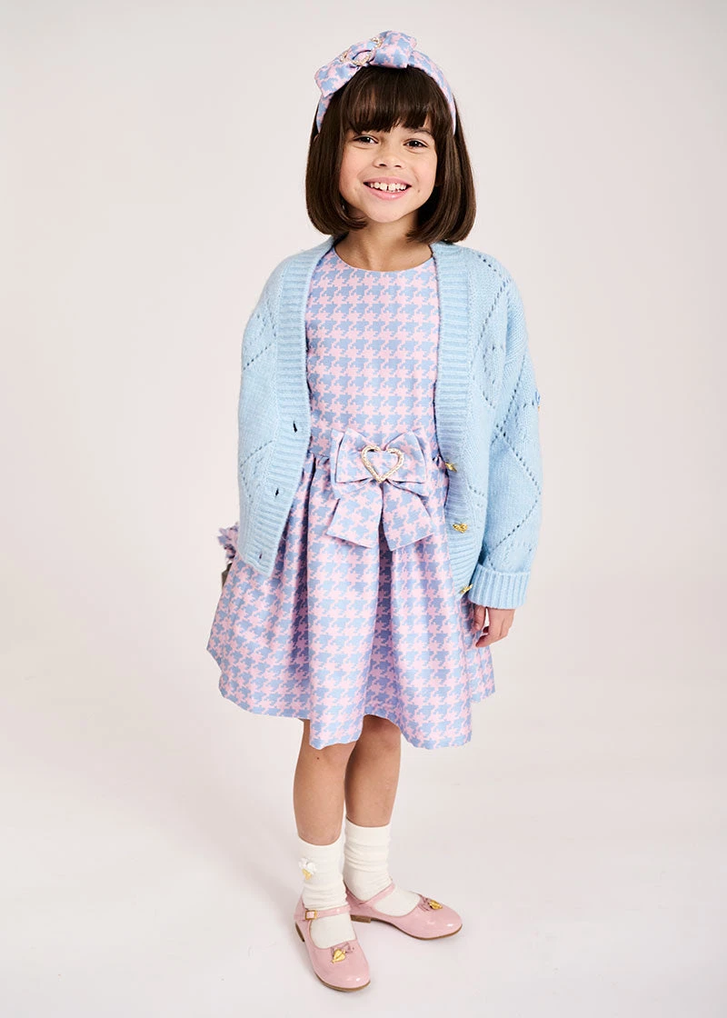 Lou Heart Knit Cardigan Blue 3 Lou Heart Knit Cardigan Blue - Image 3