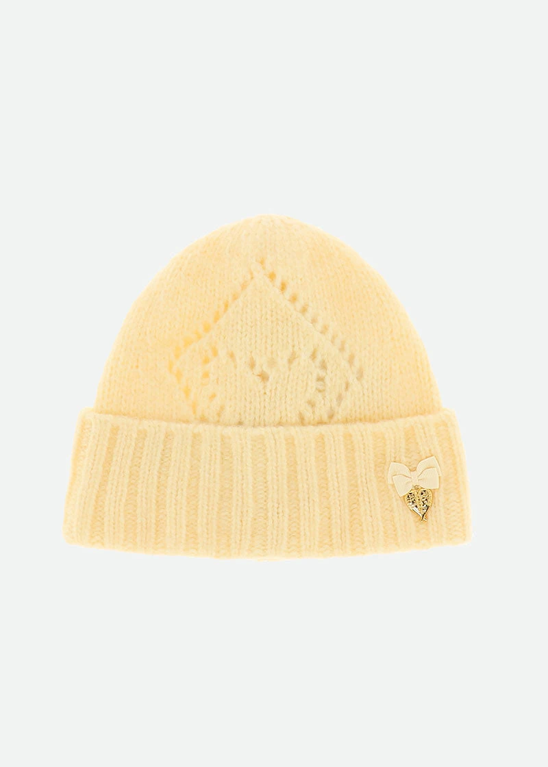Lou Cable Hat Lemon 1 Lou Cable Hat Lemon