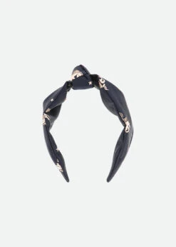 Lourdes Unicorn Jacquard Headband Navy -Angels-Face Shop Lourdes Headband Navy Back