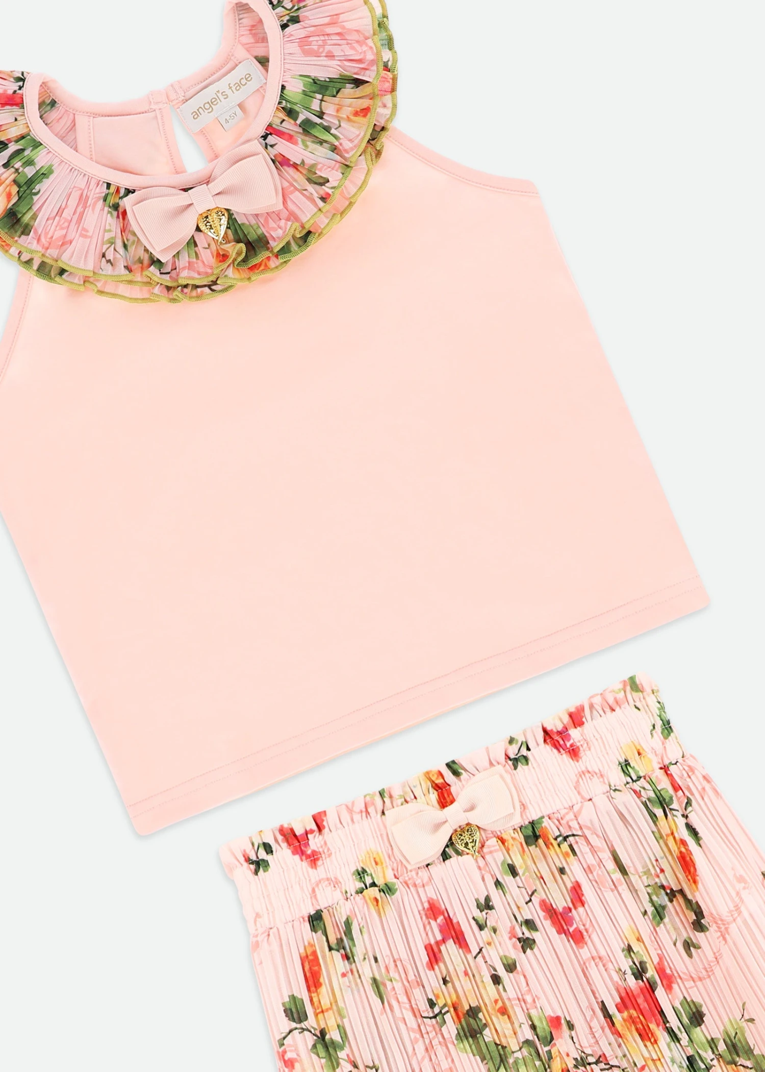 Lucile Primrose Top & Shorts Set Pale Pink 4 Lucile Primrose Top & Shorts Set Pale Pink - Image 4