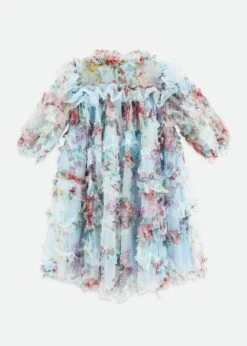 Luella Floral Tulle Dress Baby Blue -Angels-Face Shop Luella Dress Blue Back
