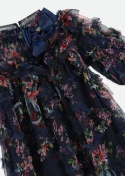 Luella Floral Tulle Dress Navy -Angels-Face Shop Luella Dress Navy Detail