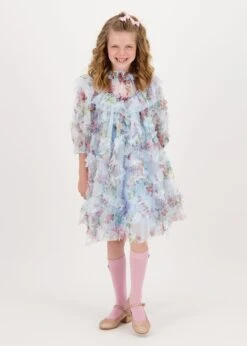 Luella Floral Tulle Dress Baby Blue -Angels-Face Shop Luella Dress Baby Blue Lifestyle