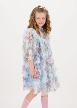 Luella Floral Tulle Dress Baby Blue -Angels-Face Shop Luella Dress Baby Blue Lifestyle 2