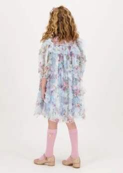 Luella Floral Tulle Dress Baby Blue -Angels-Face Shop Luella Dress Baby Blue Lifestyle 3