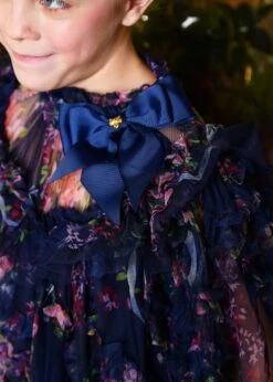 Luella Floral Tulle Dress Navy -Angels-Face Shop Luella Dress Navy Lifestyle 1