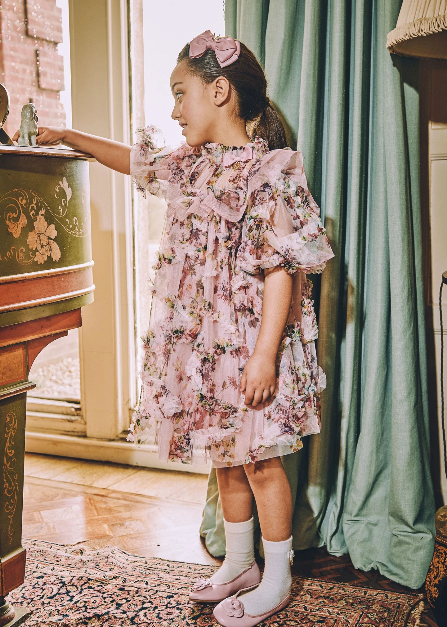 Luella Floral Tulle Dress Tea Rose 2 Luella Floral Tulle Dress Tea Rose - Image 2