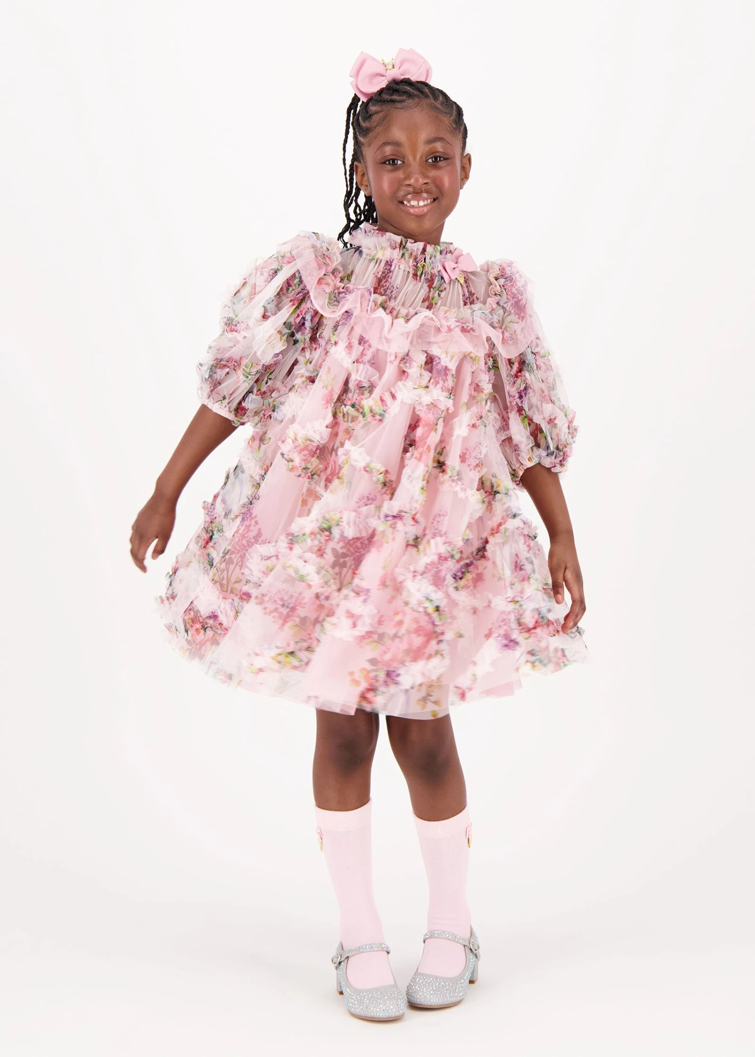 Luella Floral Tulle Dress Tea Rose 4 Luella Floral Tulle Dress Tea Rose - Image 4