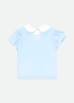 Mallory Bow Top Pale Blue 13 Mallory Bow Top Pale Blue -Angels-Face Shop Mallory Top Blue Back