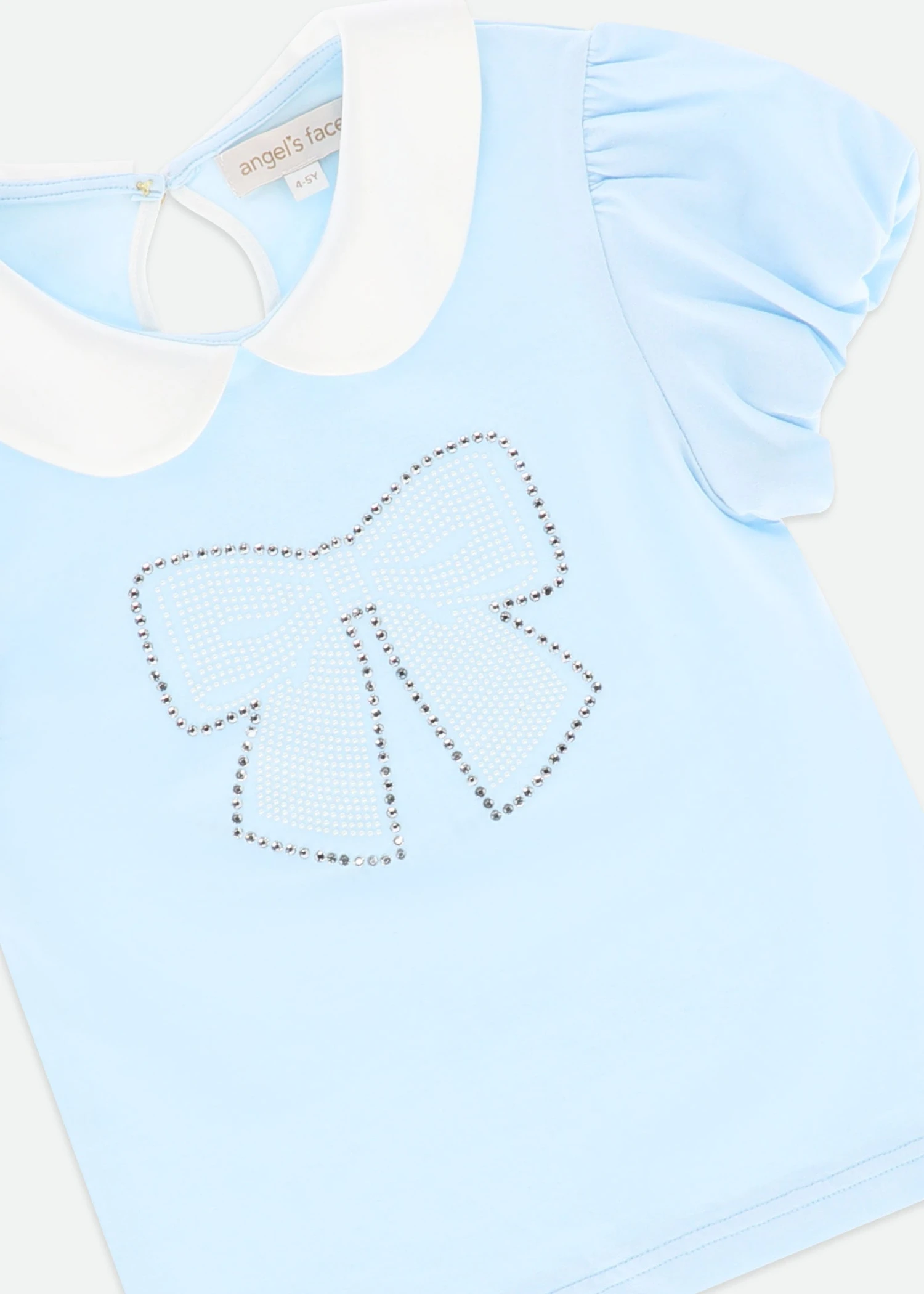 Mallory Bow Top Pale Blue 6 Mallory Bow Top Pale Blue - Image 6