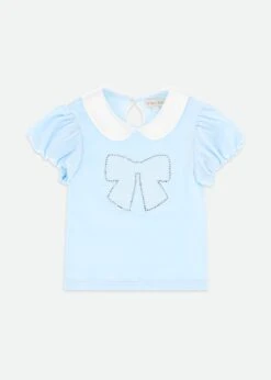 Mallory Bow Top Pale Blue