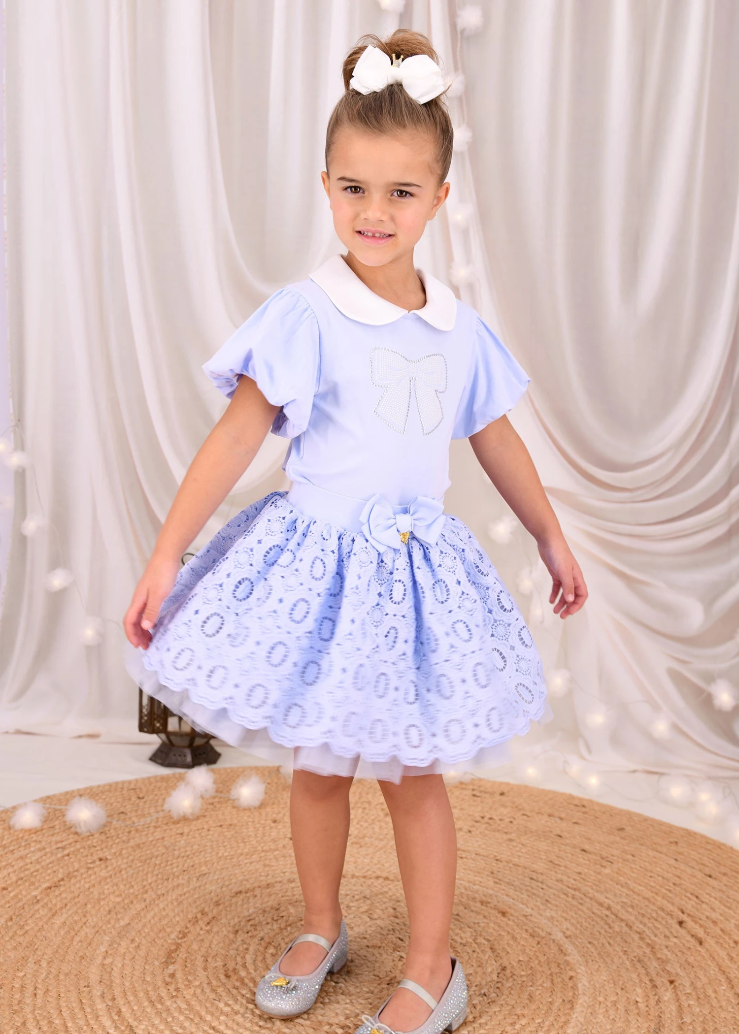 Mallory Bow Top Pale Blue 3 Mallory Bow Top Pale Blue - Image 3