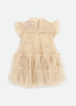 Marietta Glitter Star Dress Gold -Angels-Face Shop Marietta Dress Gold back