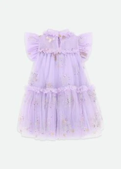 Marietta Multi Glitter Star Dress Lilac -Angels-Face Shop Marietta Dress Lilac Back