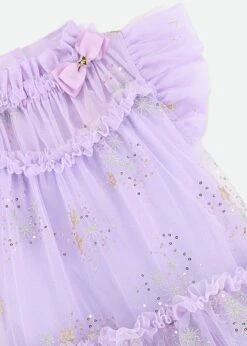Marietta Multi Glitter Star Dress Lilac -Angels-Face Shop Marietta Dress Lilac Detail