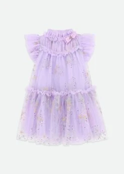Marietta Multi Glitter Star Dress Lilac