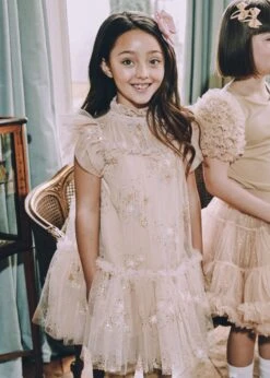 Marietta Glitter Star Dress Gold -Angels-Face Shop Marietta Dress Gold Campaign