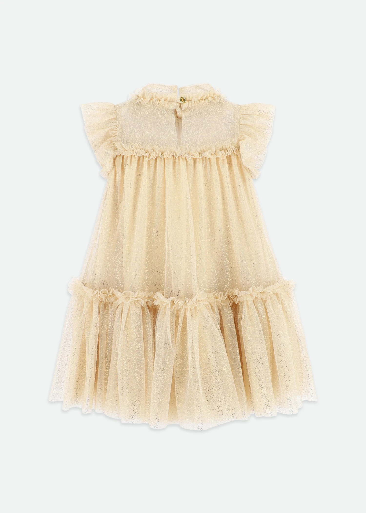 Marigold Ruffle Dress Gold Sparkle 6 Marigold Ruffle Dress Gold Sparkle - Image 6