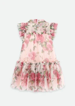 Marigold Roses Tulle Dress Pink -Angels-Face Shop Marigold Dress Rose Back