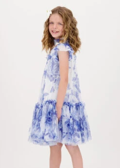 Marigold Blue Flower Dress Snowdrop -Angels-Face Shop Marigold Dress Snowdrop Lifestyle 1
