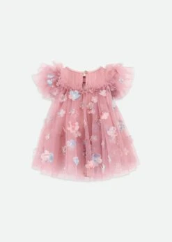 Marlowe Baby Petal Tulle Dress Lilac Rose -Angels-Face Shop Marlowe Baby Dress Lilac Back