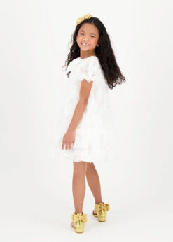 Marta 3D Flower Dress Snowdrop 6 Marta 3D Flower Dress Snowdrop -Angels-Face Shop Marta Dress Snowdrop Lifestyle 2