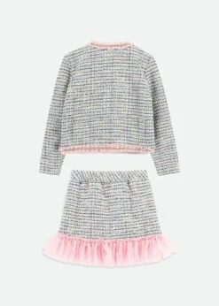 Marylou Jacket & Skirt Set Blue -Angels-Face Shop Marylou Set Pink Back