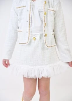 Marylouise Tweed Skirt Snowdrop -Angels-Face Shop Marylouise Skirt Snowdrop Lifestyle