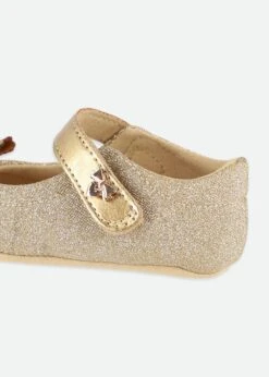 Maxine Glitter Baby Shoe Gold 7 Maxine Glitter Baby Shoe Gold -Angels-Face Shop Maxine Baby Shoe Back