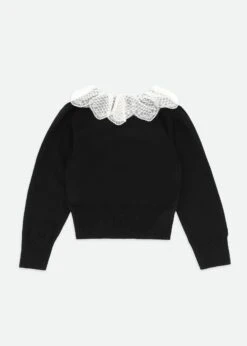 Meg Lace Collar Jumper Black 9 Meg Lace Collar Jumper Black -Angels-Face Shop Meg Jumper Black Back